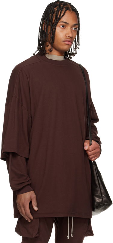 Huppari Rick Owens Concordians Tommy Hustler Layered Sleeve Oversized Sweatshirt Beige | DU02E7266 JDB, 4