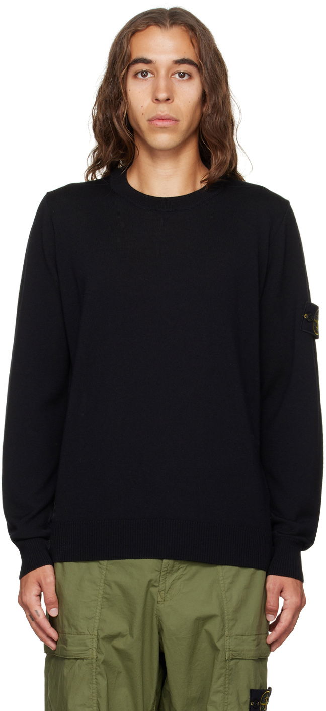 Villapaita Stone Island Wool Sweater Musta | 7715510C4, 0