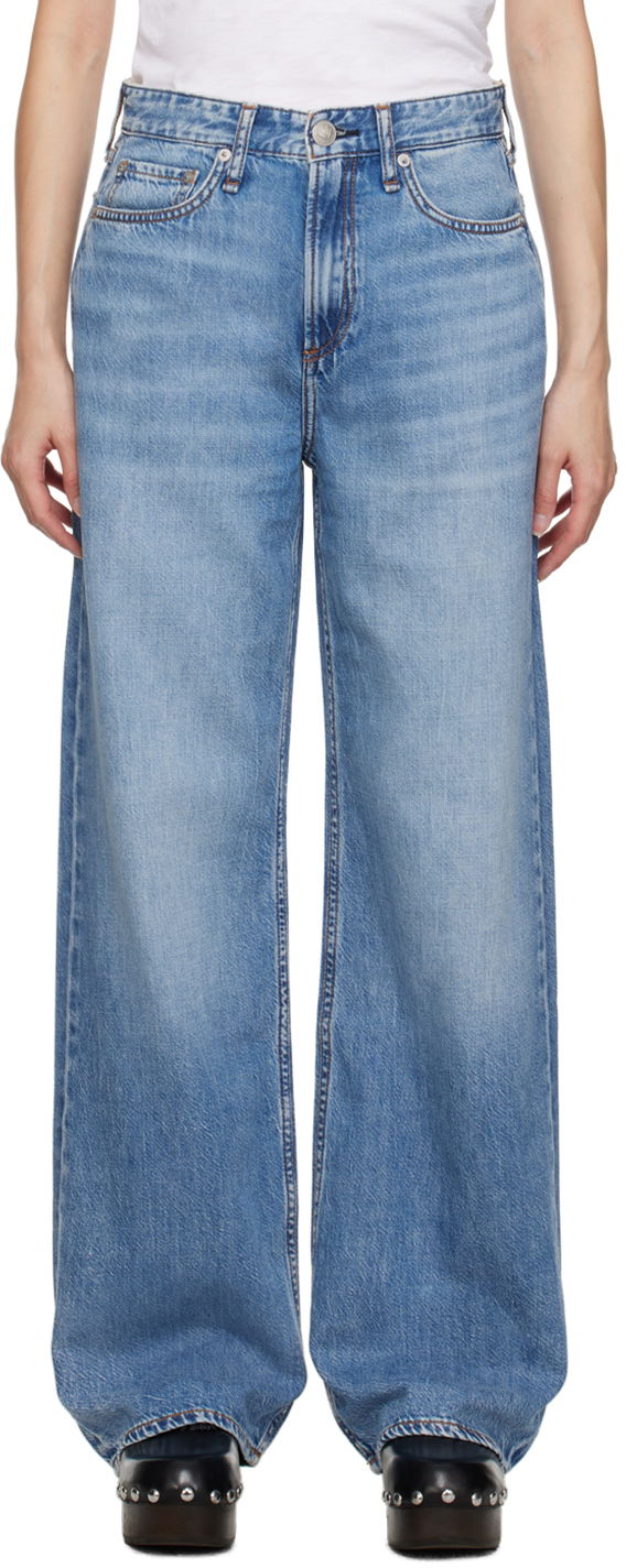 Jeans rag & bone Logan Wide-Leg Jeans Sininen | WDD23S2935F2AU