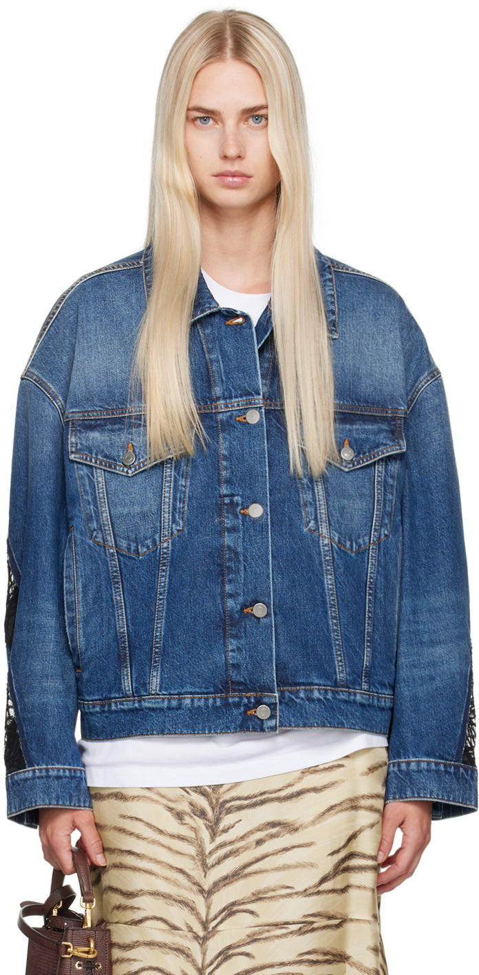 Takki Stella McCartney Faded Denim Jacket Sininen | 6D03153SPH85