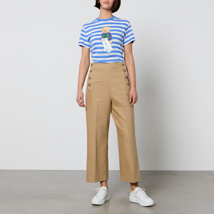 T-paita Polo by Ralph Lauren Polo Ralph Lauren Bear Striped Cotton-Jersey Turkoosi | 211924300001
