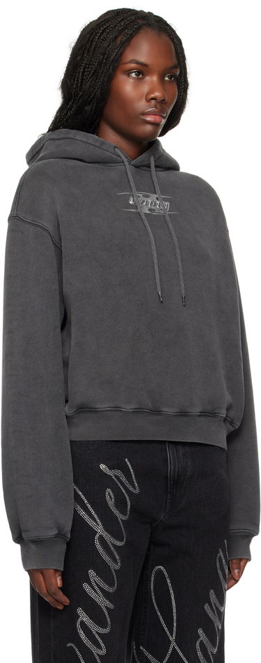 Huppari Alexander Wang Blade Logo-Embossed Hoodie Musta | 4CC4242107, 1