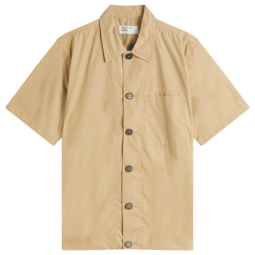 Paita Universal Works Universal Works Recycled Poly Tech Overshirt, Size Large Beige | 32193-SND
