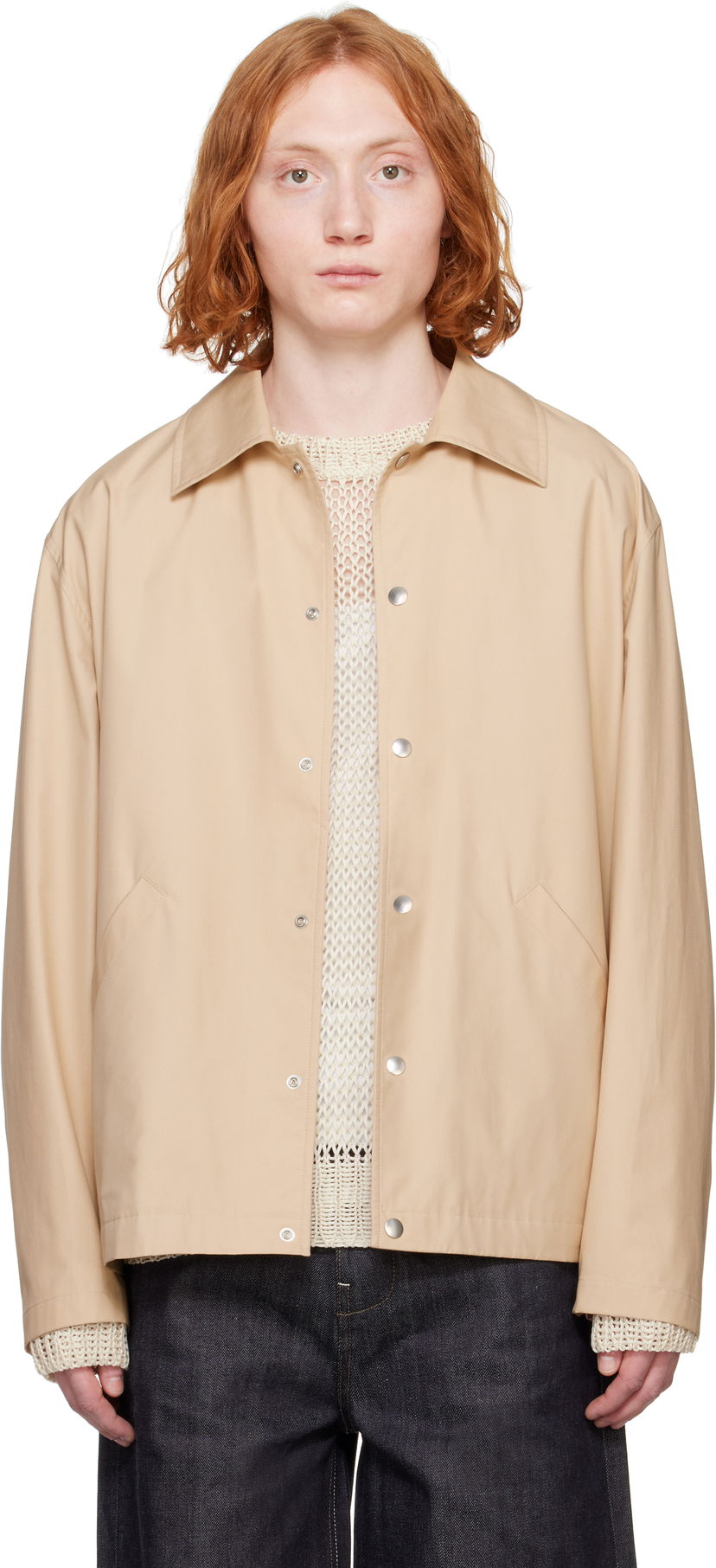 Tuulitakki Jil Sander Jil Sander Logo Jacket Beige | J23BN0003_J45026