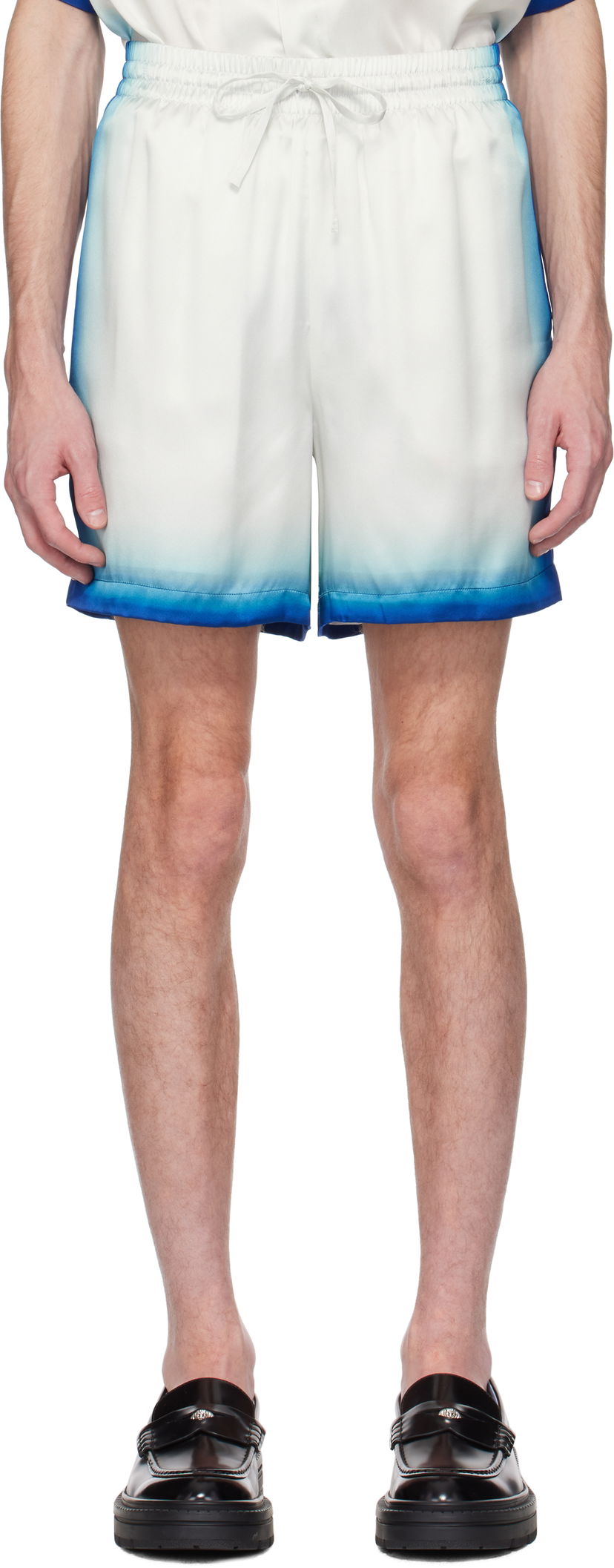 Shortsit Casablanca Casablanca 'Casa Way' Skate Silk Shorts Sininen | MS25-TR-012-03