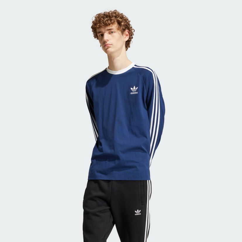 T-paita adidas Performance Adicolor Classics 3-Stripes Long Sleeve T-Shirt Sininen | IM9428