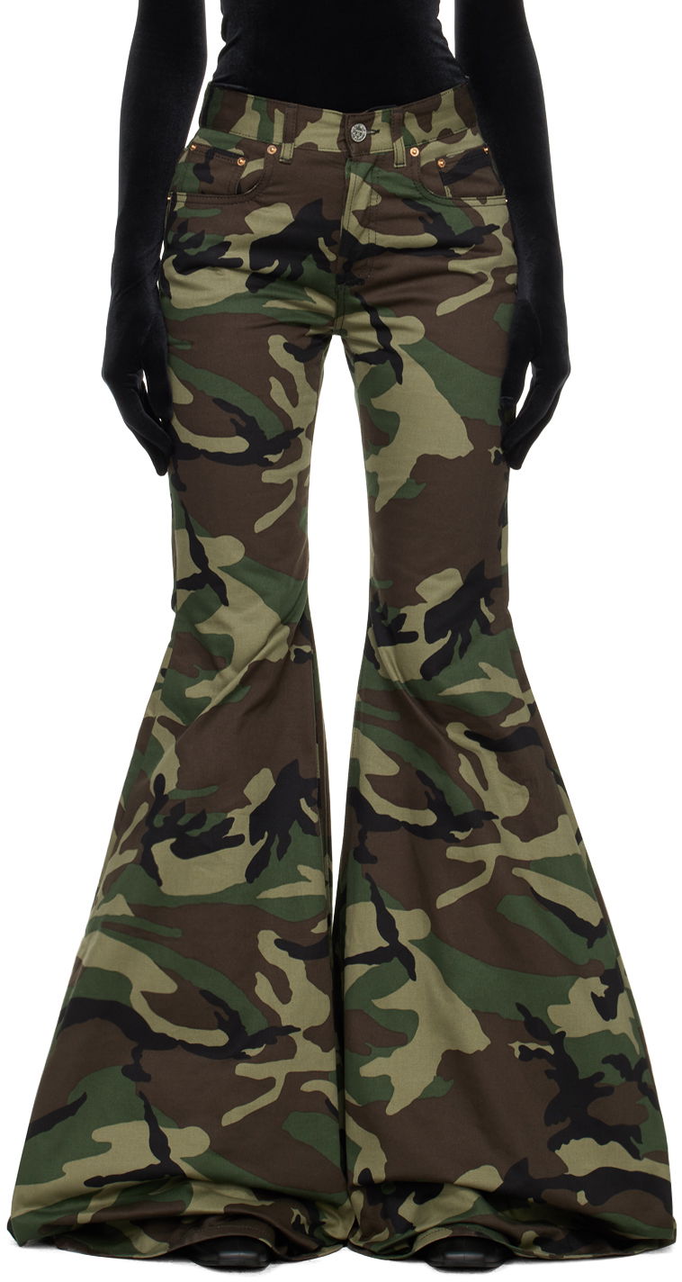 Housut VETEMENTS Flared Trousers Vihreä | WE64PA200Z