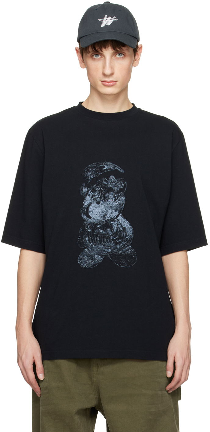 T-paita We11done We11done Overdyed Graphic T-Shirt Musta | WD-TT0-24-725-U-BK, 0