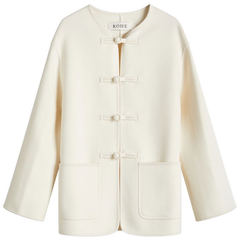 Takki Róhe Rohe Traditional Double-Faced Jacket Valkoinen | 414-11-083