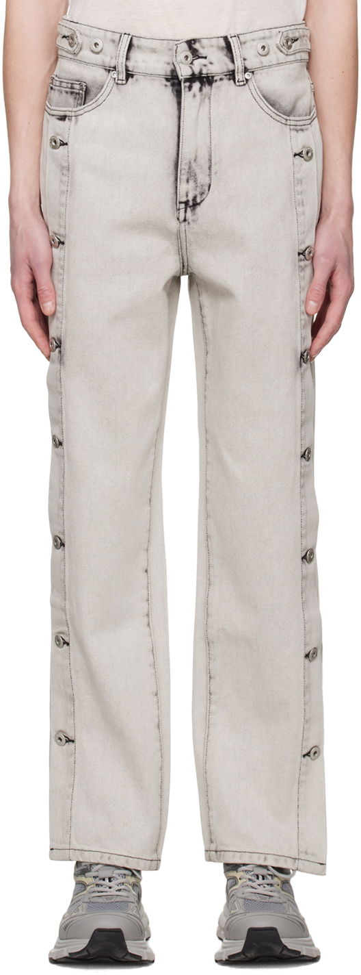 Jeans Feng Chen Wang Feng Chen Wang Side Release Jeans Harmaa | FUS15TR08