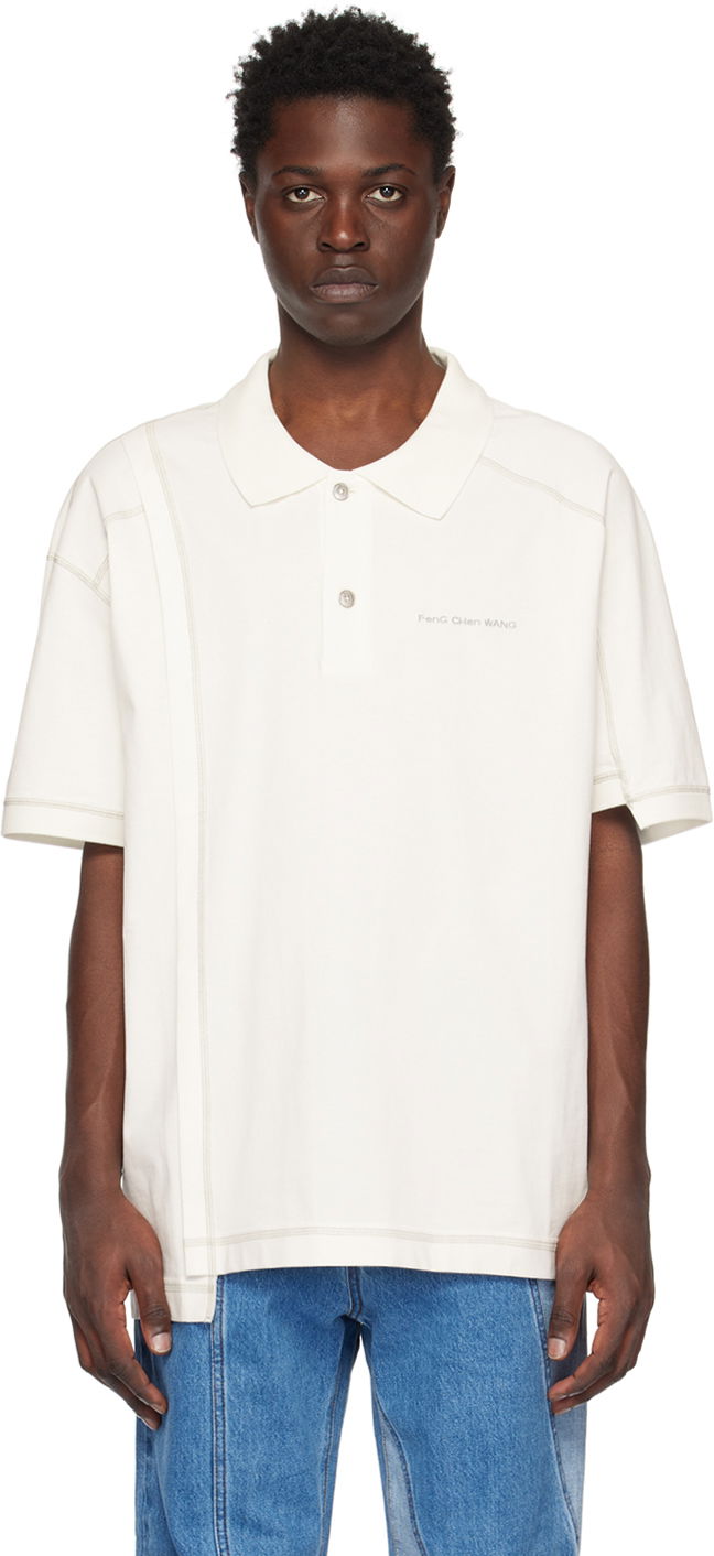 Poolopaita Feng Chen Wang Feng Chen Wang Embroidered Polo Valkoinen | FUS15PL03