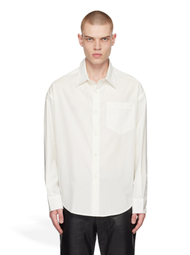 Paita AMI Button Shirt Valkoinen | USH125.CO0014