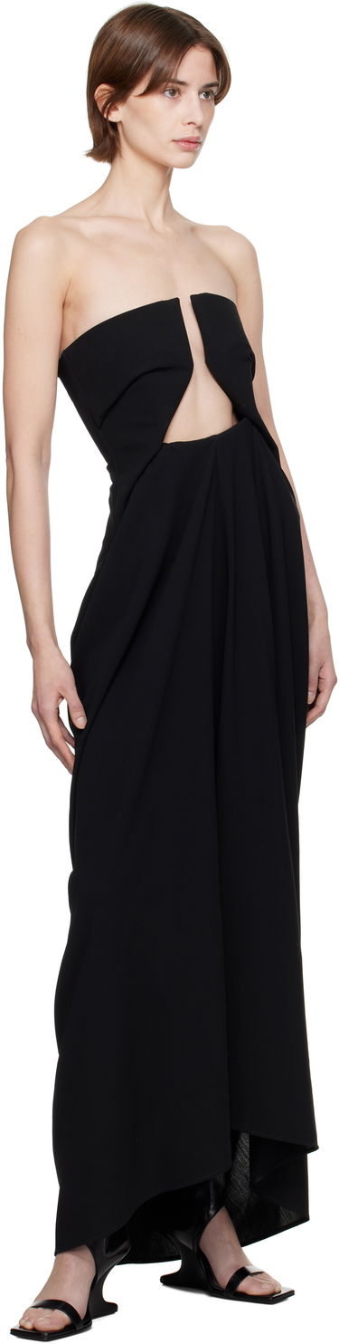 Mekko Rick Owens Rick Owens Hollywood Amphora Prong Maxi Dress Musta | RP01E7547 WLP, 3