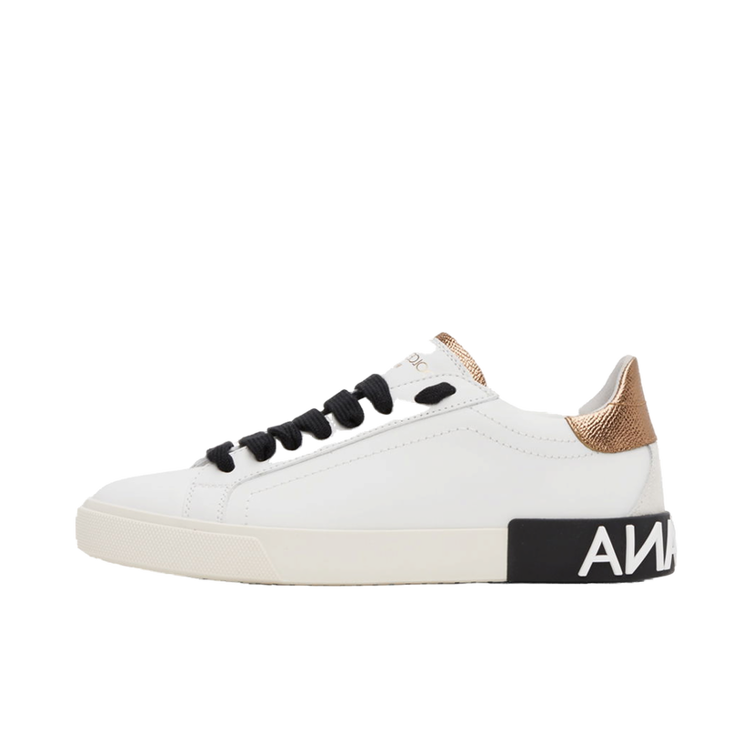 Tennarit ja kengät Dolce & Gabbana White Portofino Vintage Sneakers Valkoinen | CK2203 AM780