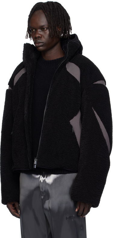 Takki HELIOT EMIL Custo Fleece Jacket Musta | AW25_M_02_139_BLK01_CO, 3