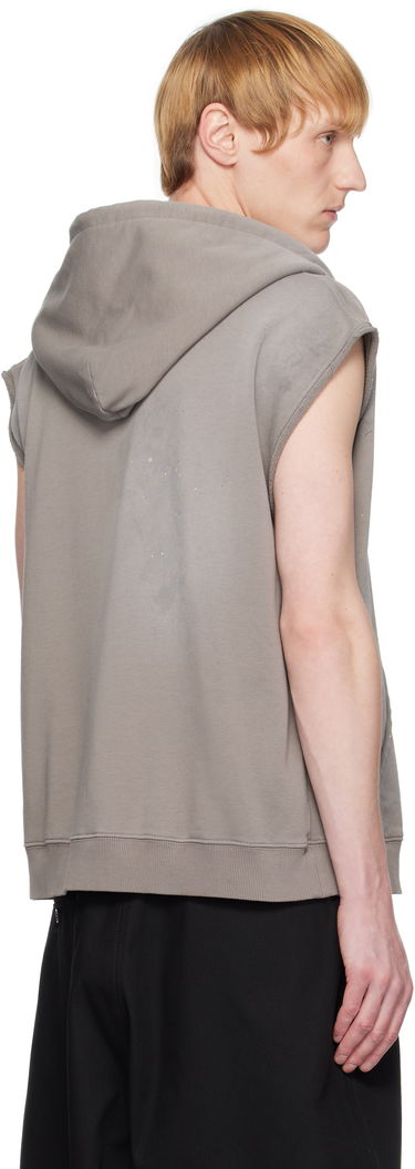 Huppari Maison Margiela MM6 Maison Margiela Paint Splatter Sleeveless Hoodie Harmaa | SH2HG0005 M25013, 2