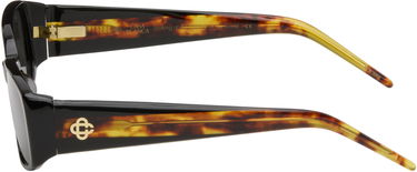 Aurinkolasit Casablanca Slim Square-Frame Tortoiseshell Temples Musta | EW-078-01, 2