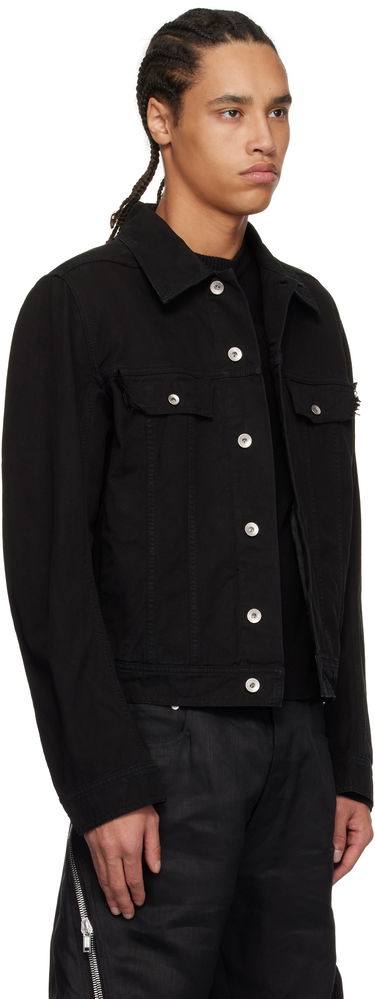 Takki Rick Owens Rick Owens DRKSHDW Hollywood Trucker Denim Jacket Musta | DU01E3751 CVS, 1