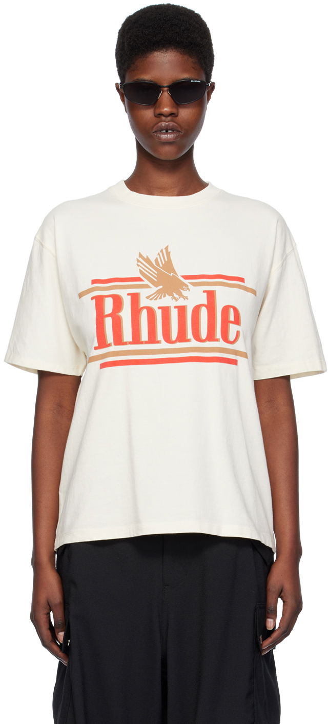 T-paita Rhude Rossa T-Shirt "Off-White" Beige | RHPS24TT10012611
