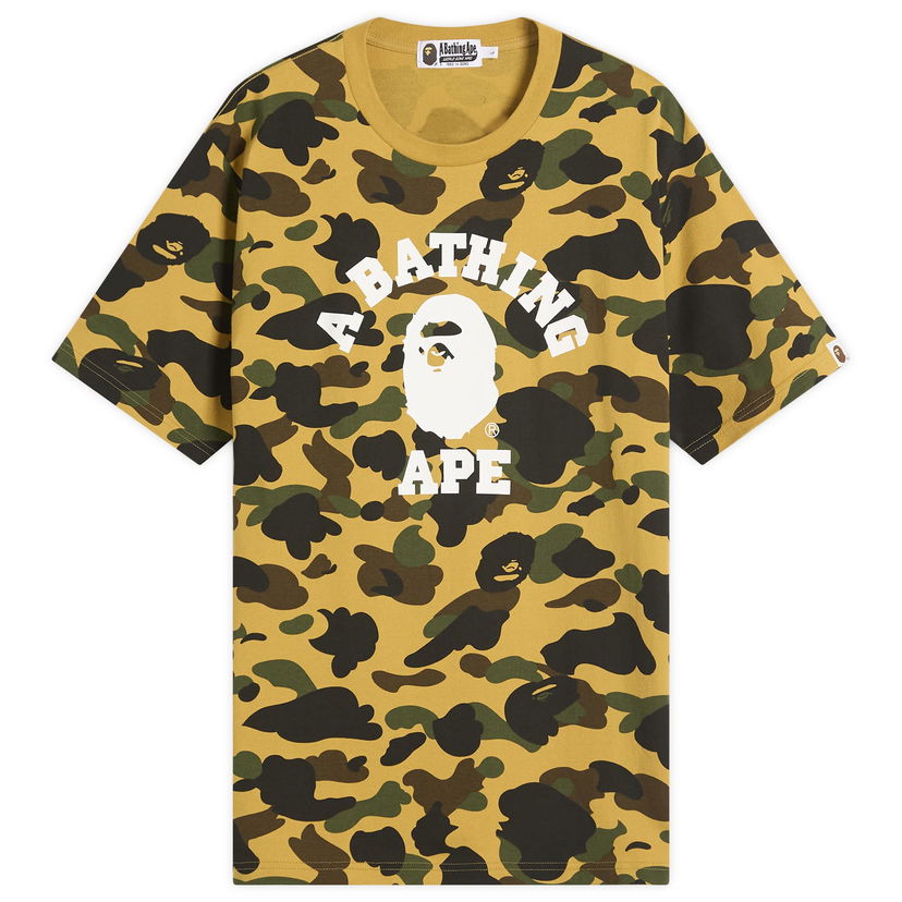 T-paita BAPE Bathing Ape 1st Camo College Tee, Size Large Keltainen | 001CSL301010M-YEL