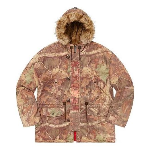 Parka Supreme Spellout N-3B Parka Ruskea | SUP-FW19-10800