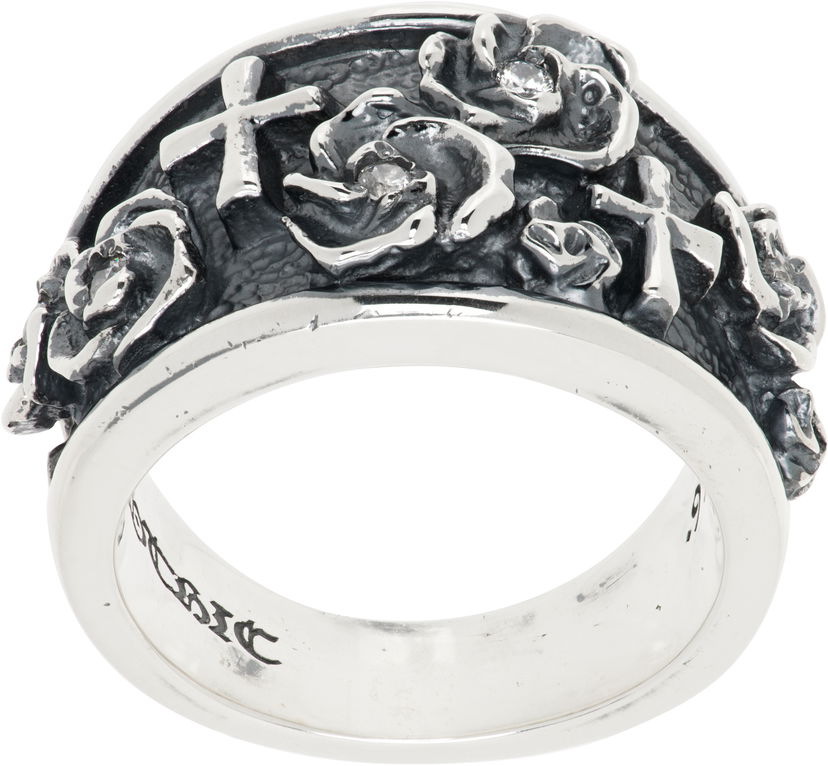 Sormus Yohji Yamamoto Yohji Yamamoto Rose Ring with Crosses Metallinen | HP-A14-662
