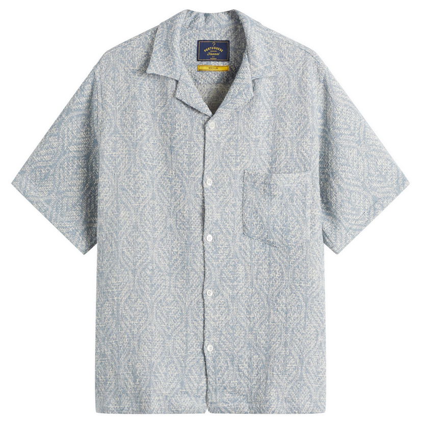 Paita Portuguese Flannel Portuguese Flannel Pascal Jacquard Vacation Shirt Sininen | SS25-070-SKB