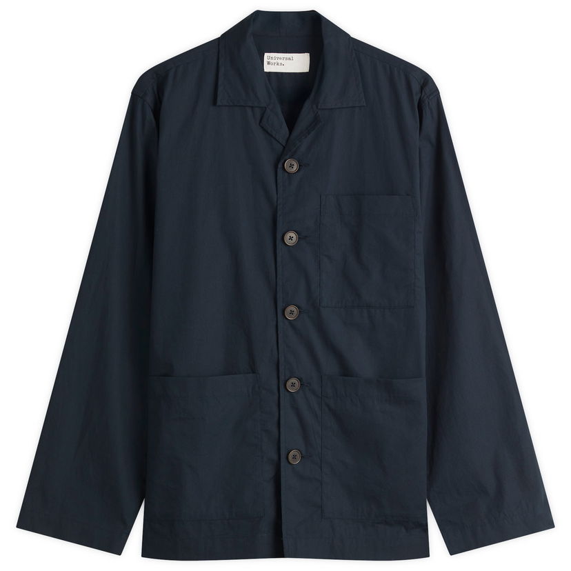 Takki Universal Works Broad Cloth Cancun Jacket, Size Large Tummansininen | P32002-NVY