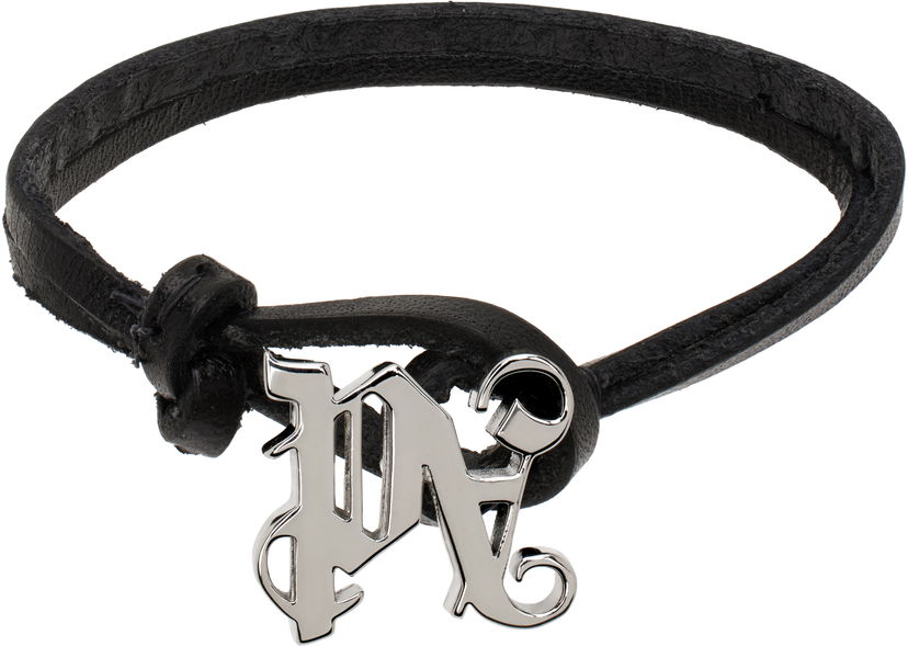 Rannerengas Palm Angels Palm Angels Cord Monogram Bracelet Musta | PMOA054S25MAT0011072