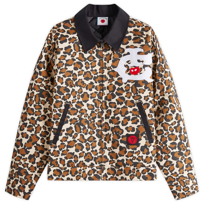 Bomber-takki BBC IceCream ICECREAM Work Jacket Leopard Print Ruskea | IC25174-LPR