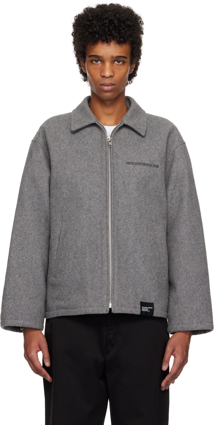Takki Neighborhood Melton Zip Work Jacket Harmaa | 242ZANH-JKM01