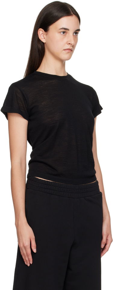 T-paita Maison Margiela MM6 Maison Margiela Sheer Wool T-Shirt Musta | S52GC0354 M20123, 1