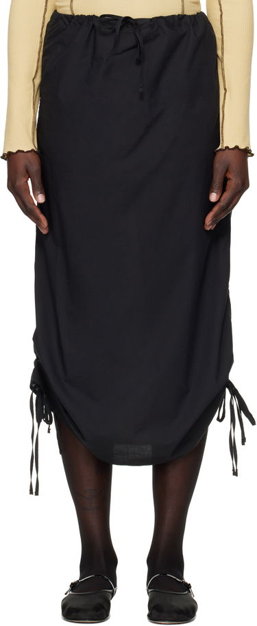 Hame Baserange Midi Skirt With Drawstring Musta | SKPS-CO-EXSP25, 0