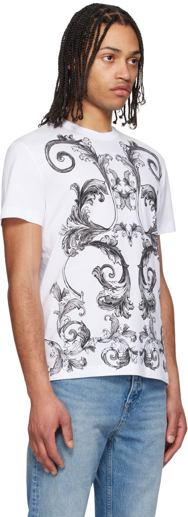 T-paita Versace Versace Jeans Couture Barocco Outline T-Shirt Musta | E78GAH6SB_EJS461, 4