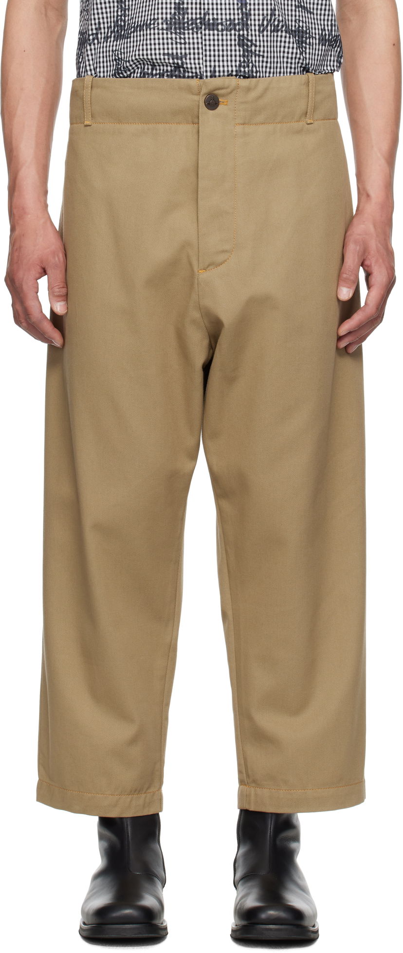 Housut Vivienne Westwood Vivienne Westwood Alien Trousers Beige | 39020009-W011Y-