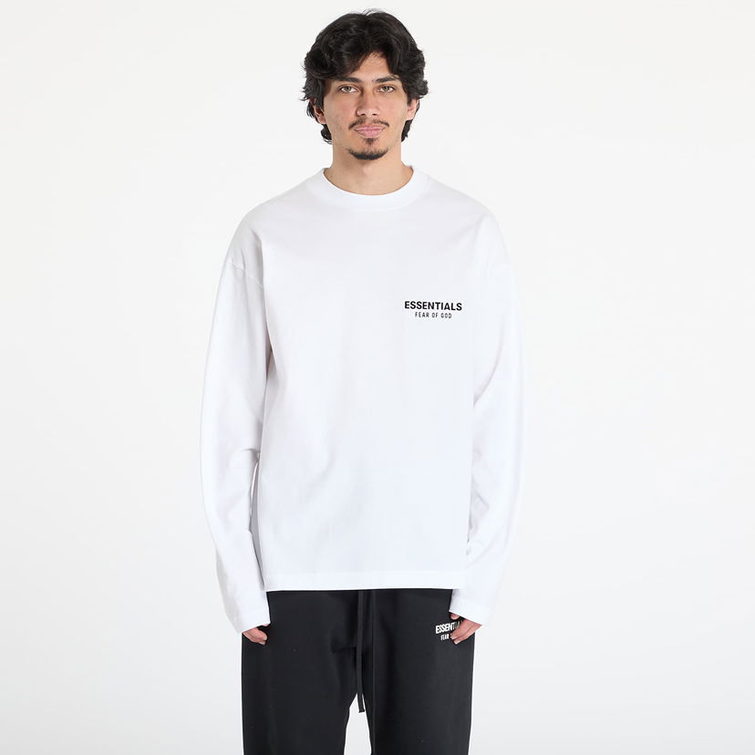 T-paita Fear of God Fear of God Essentials Classic Fit Long Sleeve Tee Valkoinen | 125AS254202F-120
