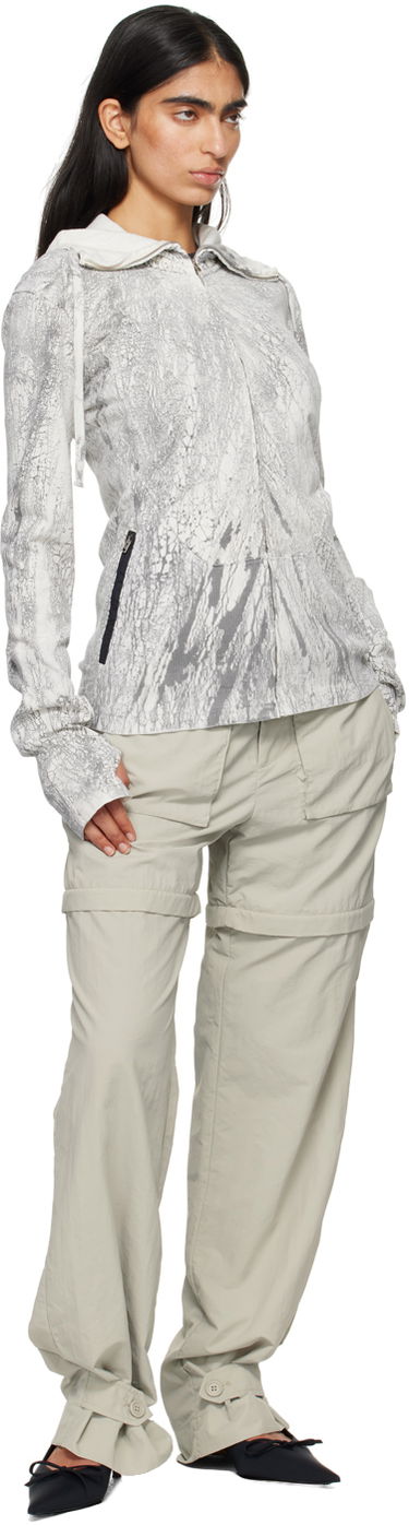 Huppari Acne Studios Acne Studios Dyed Zip-Up Hoodie Harmaa | BI0203-, 3