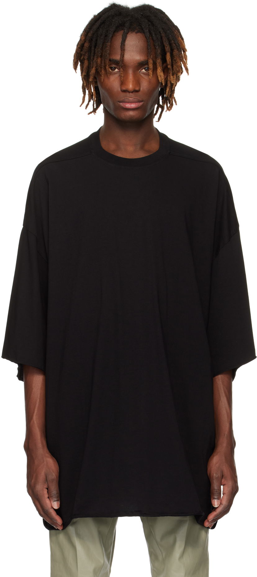 T-paita Rick Owens Rick Owens Hollywood Tommy T-Shirt Musta | RU01E5283 JA