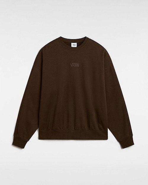 Villapaita Vans Premium Logo Crew Sweatshirt Size L Ruskea | VN000GBW3N1