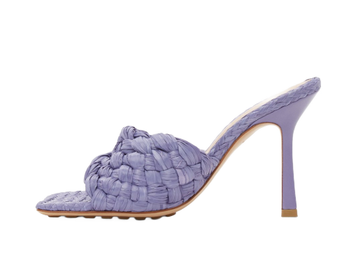 Tennarit ja kengät Bottega Veneta Raffia Stretch Heeled Mules "Purple" Violetti | 652451 V0GM0