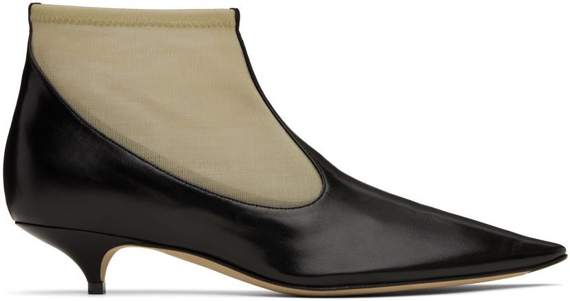 Vaatteet The Row The Row Mesh Kitten Heel Ankle Boots Musta | F1581-SL1W20