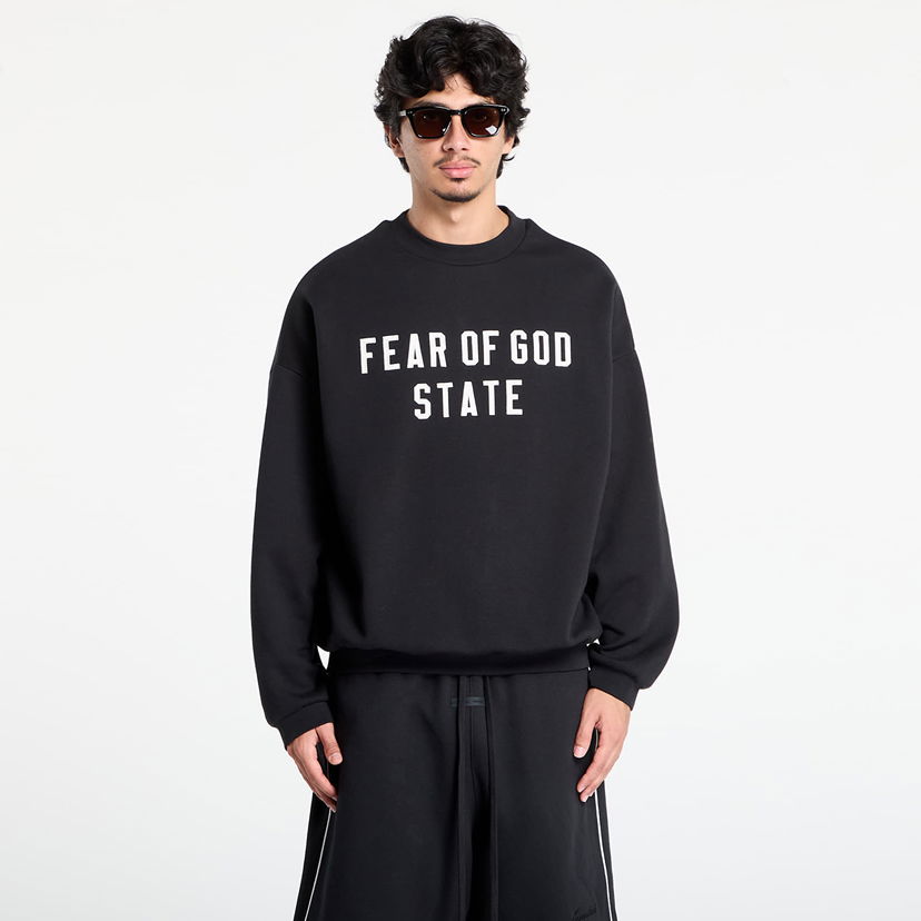 Huppari Fear of God Fear of God Essentials 90's Crewneck Sweatshirt Musta | 192SP256550F-861