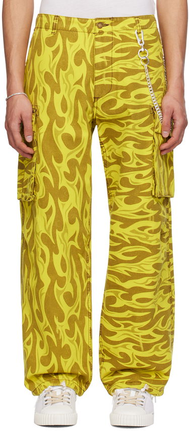 Cargo housut ERL ERL Cargo Pants with Print Keltainen | ERL08P007, 0