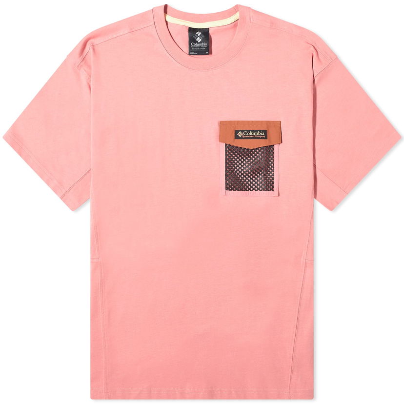 T-paita Columbia Painted Peak Mesh Pocket T-Shirt Vaaleanpunainen | 2074481-629