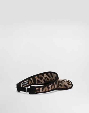 Lakit ja hatut Dolce & Gabbana Dolce & Gabbana Leopard-Print Cotton Visor Ruskea | GH910AFSFAGHY13M, 1
