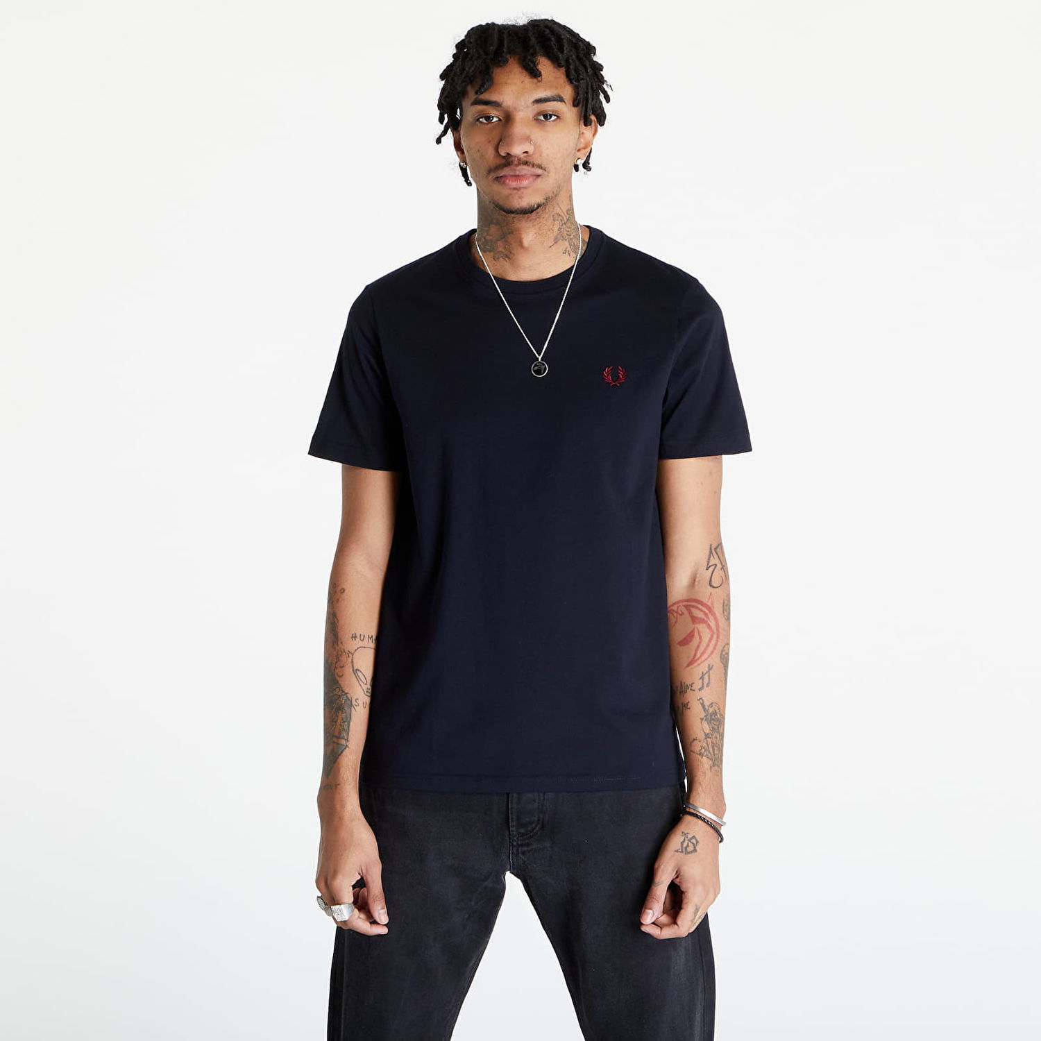 T-paita Fred Perry Crew Neck T-Shirt Musta | M1600 V73, 0