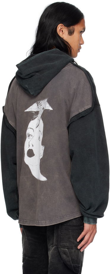 Huppari We11done Raw Edge Hoodie by Musta | WD-TH2-24-809-U-BK, 2