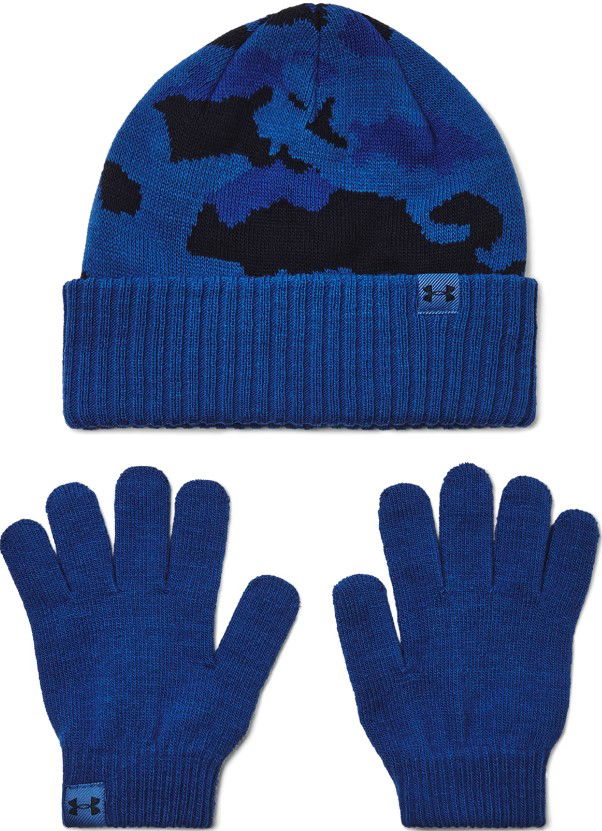 Käsineet Under Armour Camouflage Beanie and Gloves Set Sininen | 1386641-432
