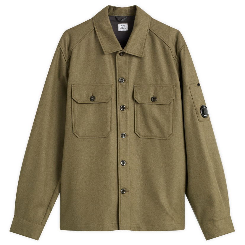 Paita C.P. Company C.P. Company Felt Lens Overshirt Vihreä | 19CMOS271A-110498A-652