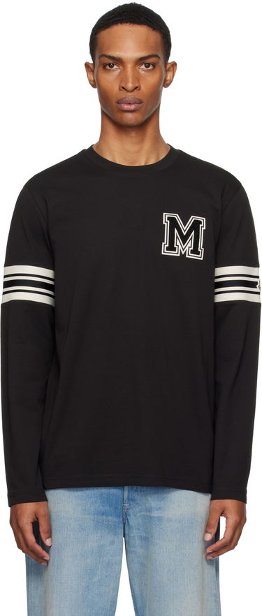 T-paita Moncler Moncler Archivio Long Sleeve T-Shirt Musta | K20918D0000589AYY, 0